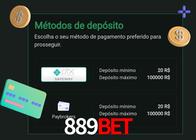 O cassino 889BETbet oferece uma grande variedade de métodos de pagamento